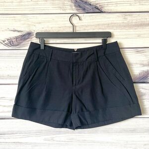 Gap True Black Tailored Cuffed 4” High Waist Flattering Trouser Shorts